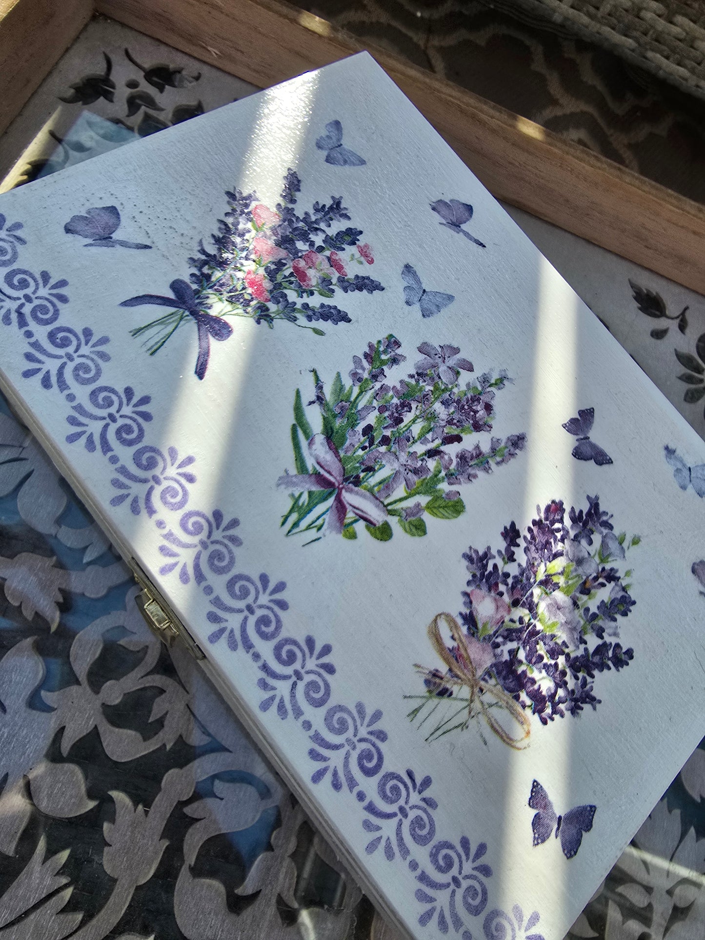 Lavender Decoupage Box