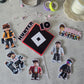 Personalised Gaming Avatar Cake Topper Set – Custom Name & Age Birthday Decorations – Gamer Party Theme