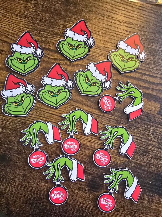 Grinch Cupcake Toppers