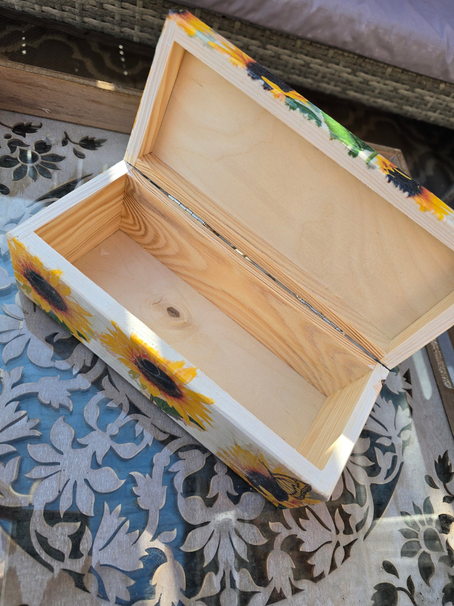 Sunflower Decoupage Box