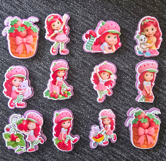 Strawberry Girl Inspired Cupcake Topper Set 🍓💕