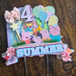 Personalised Peppa Pig Cake Topper – Rainbow Birthday Cake Topper – Peppa Pig Birthday Cake Decoration