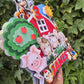 Personalised Farm Birthday Cake Topper – Custom Name & Age Barnyard Party Decoration – Farm Animal Cake Decor