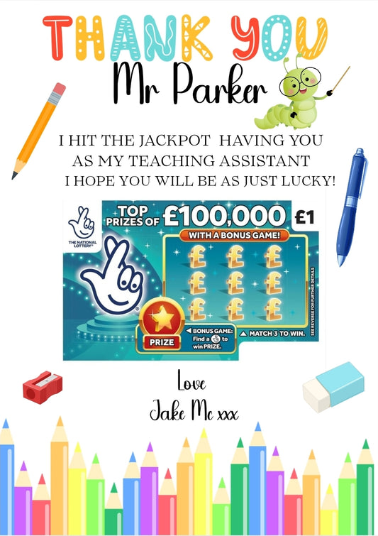 Teachers Scratch Card Style 2