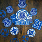 Personalised Football Cake Topper – Blue Football Birthday Cake Topper – Custom Name & Age Football Cake Decoration