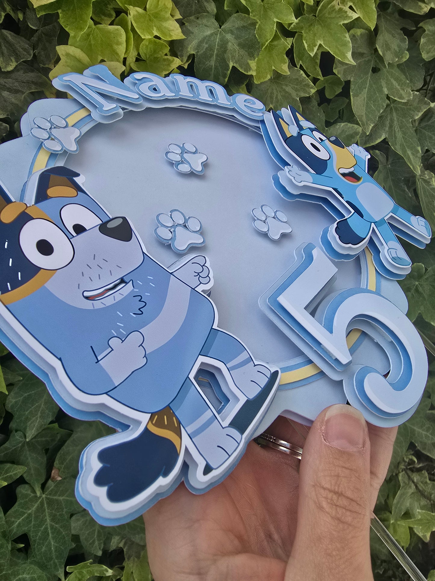 Blue Dog Cake Topper