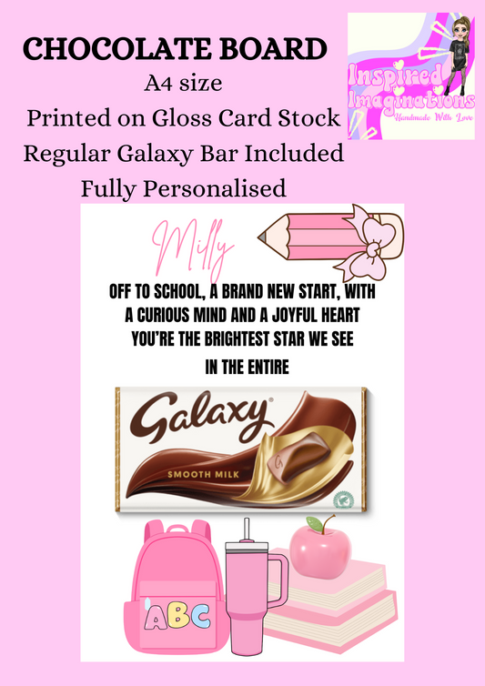 Back To School Girl Chocolate Board