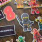 Personalised Ninja Warrior Cake Topper Set – Custom Name & Age Birthday Cake Decorations – Ninja Theme Party Cake Toppers