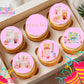Pink Beauty Edible Cupcake Toppers – 12 Glam Makeup Cupcake Decorations – Icing Sheet or Rice Paper Edible Cake Toppers