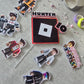 Personalised Gaming Avatar Cake Topper Set – Custom Name & Age Birthday Decorations – Gamer Party Theme