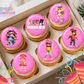 Pink Gaming Edible Cupcake Toppers – 12 Gamer Girl Cupcake Decorations – Icing Sheet or Rice Paper Edible Cake Toppers