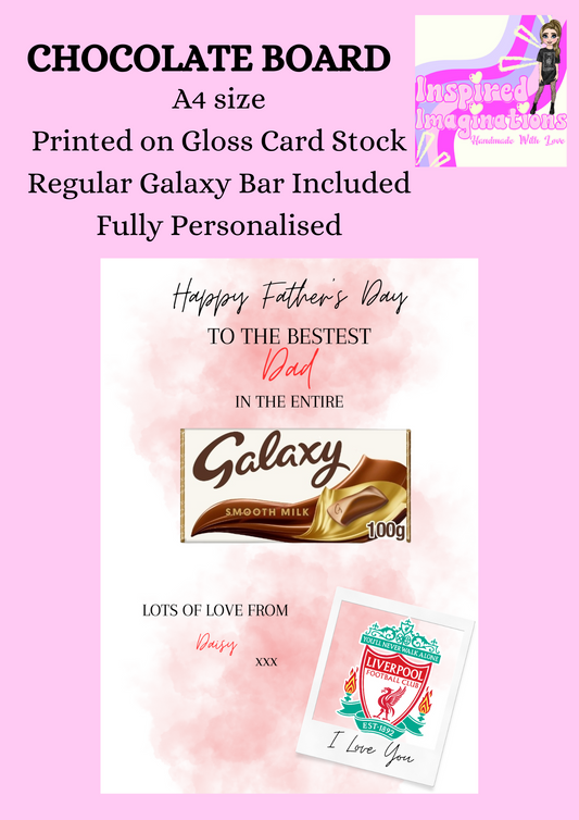 Liverpool Father's Day Chocolate Board