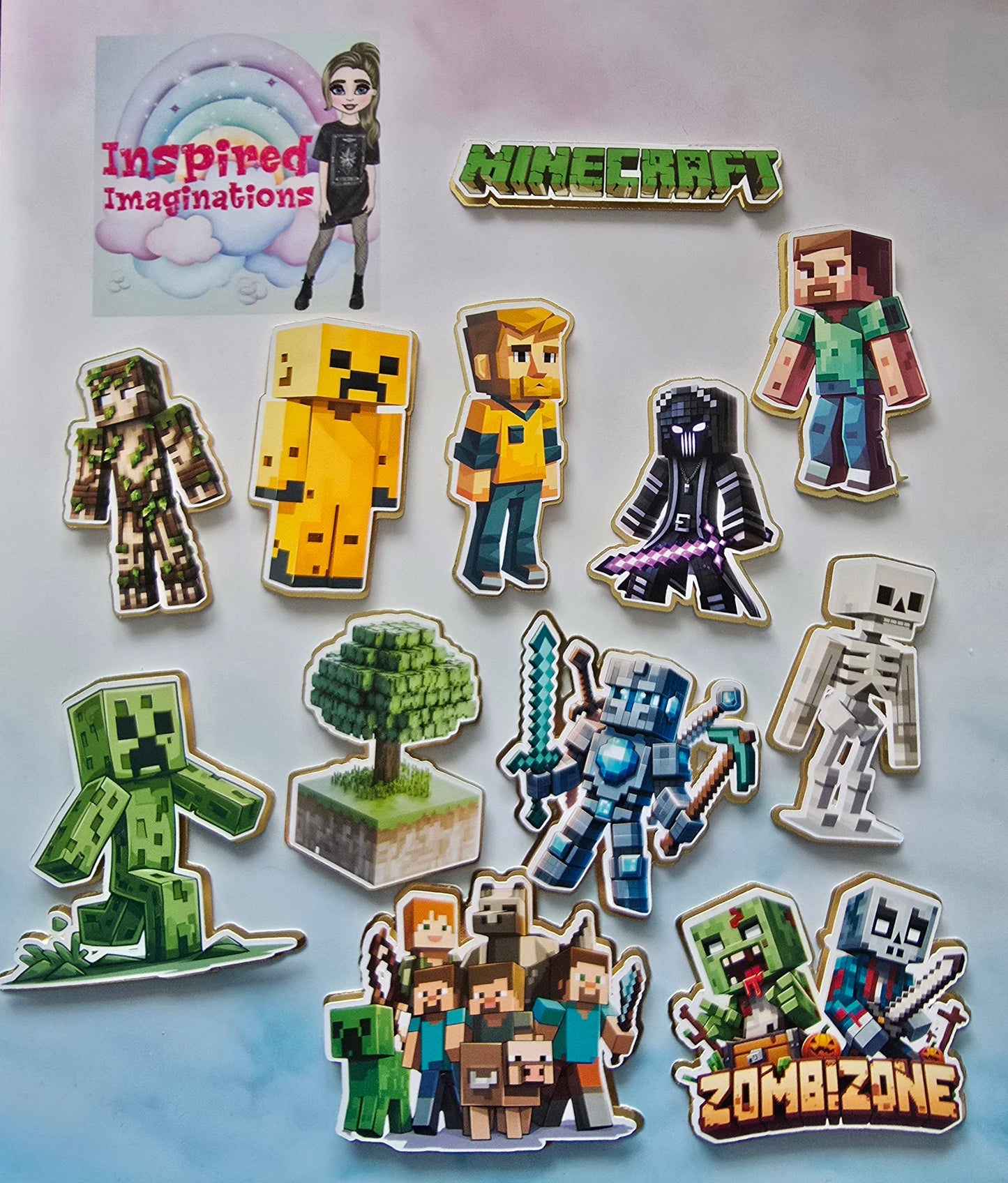 Minecraft Cupcake Toppers
