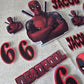 Personalised Red Superhero Cake Topper Set – Custom Name & Age Birthday Cake Decorations – Comic Hero Theme