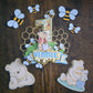 Personalised Honey Bear Cake Topper Set – Custom Name & Age Birthday Decoration – Bee Theme Party