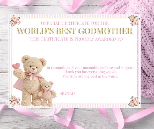 Personalised Mother's Day Certificate