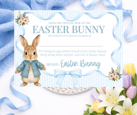 Personalised Easter Bunny Certificate