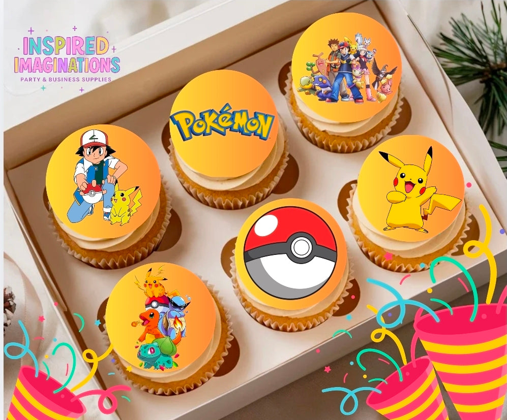 Monster Adventure Edible Cupcake Toppers – 12 Cartoon Style Cupcake Decorations – Icing Sheet or Rice Paper Edible Cake Toppers