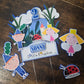 Magical Garden Birthday Cake Topper Set - Personalised Name & Age - Kids Fairy Garden Party Decorations