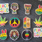 Reggae & Peace Theme Cupcake Topper Set 🌈🎶