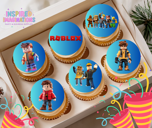 Gaming Edible Cupcake Toppers – 12 Video Game Cupcake Decorations – Icing Sheet or Rice Paper Edible Cake Toppers