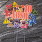 Cartoon Hazard Birthday Cake Topper - Personalised Name & Age - Kids Fun Character Party Decorations