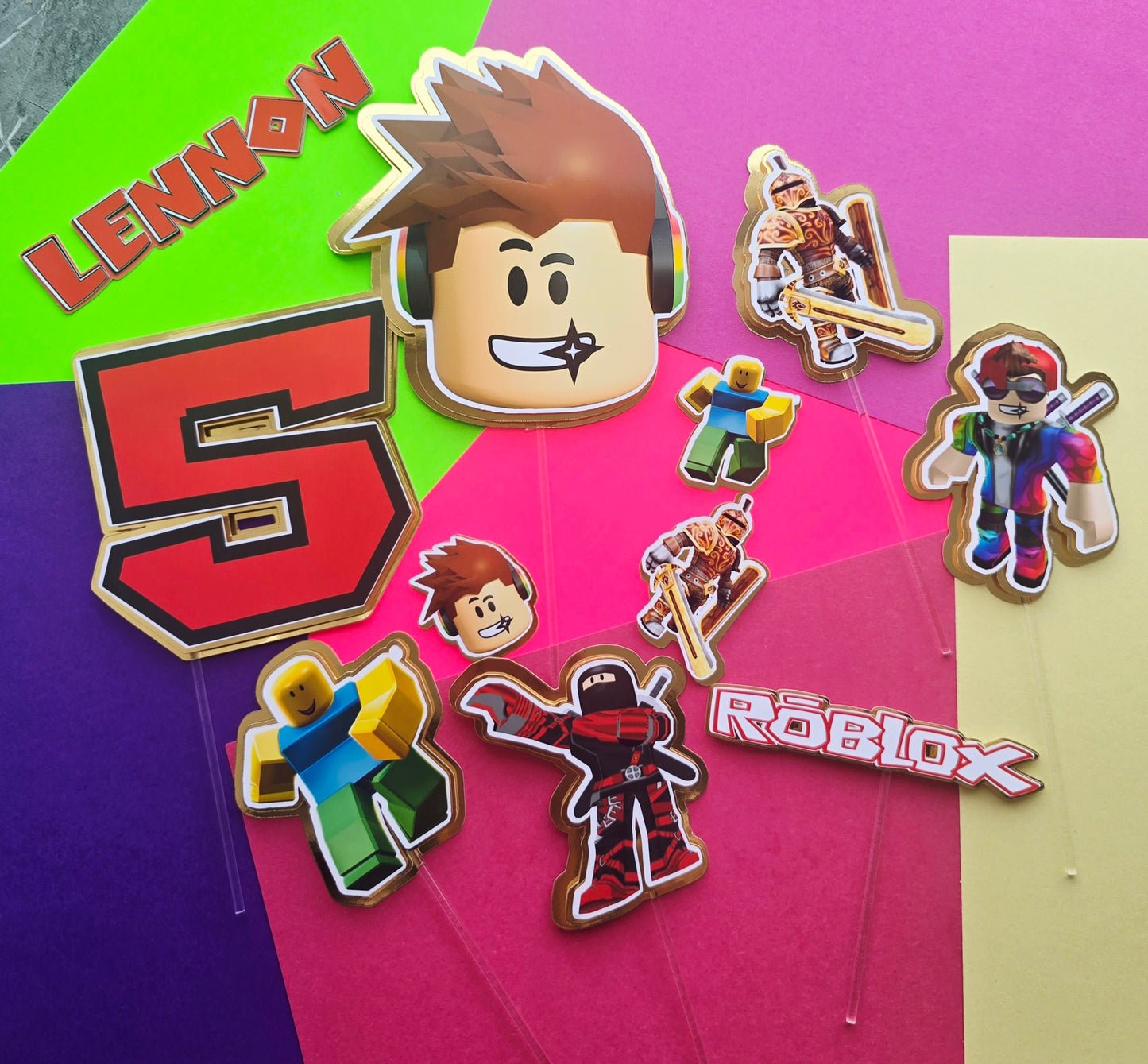 Roblox Cake Toppers Set