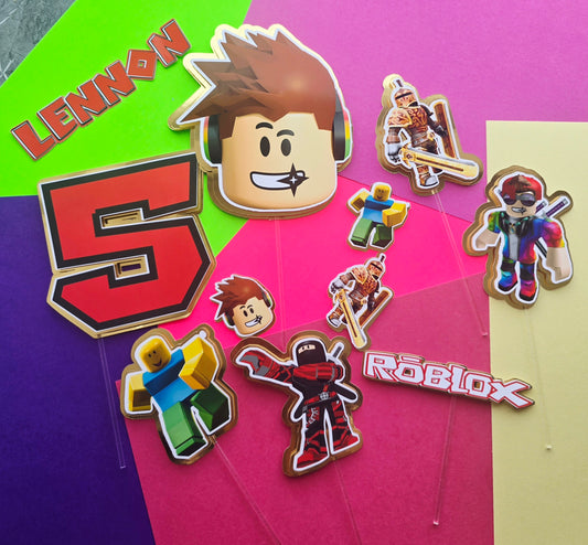Roblox Cake Toppers Set