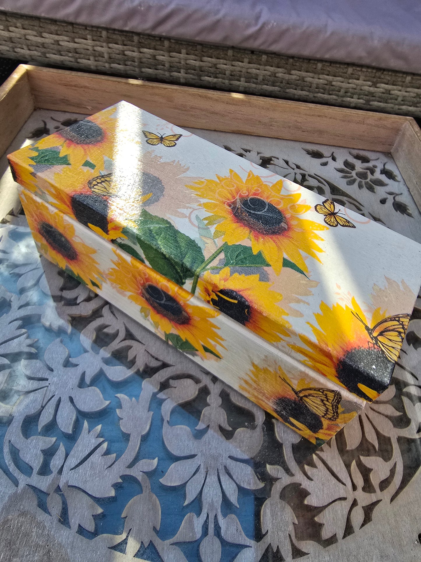 Sunflower Decoupage Box