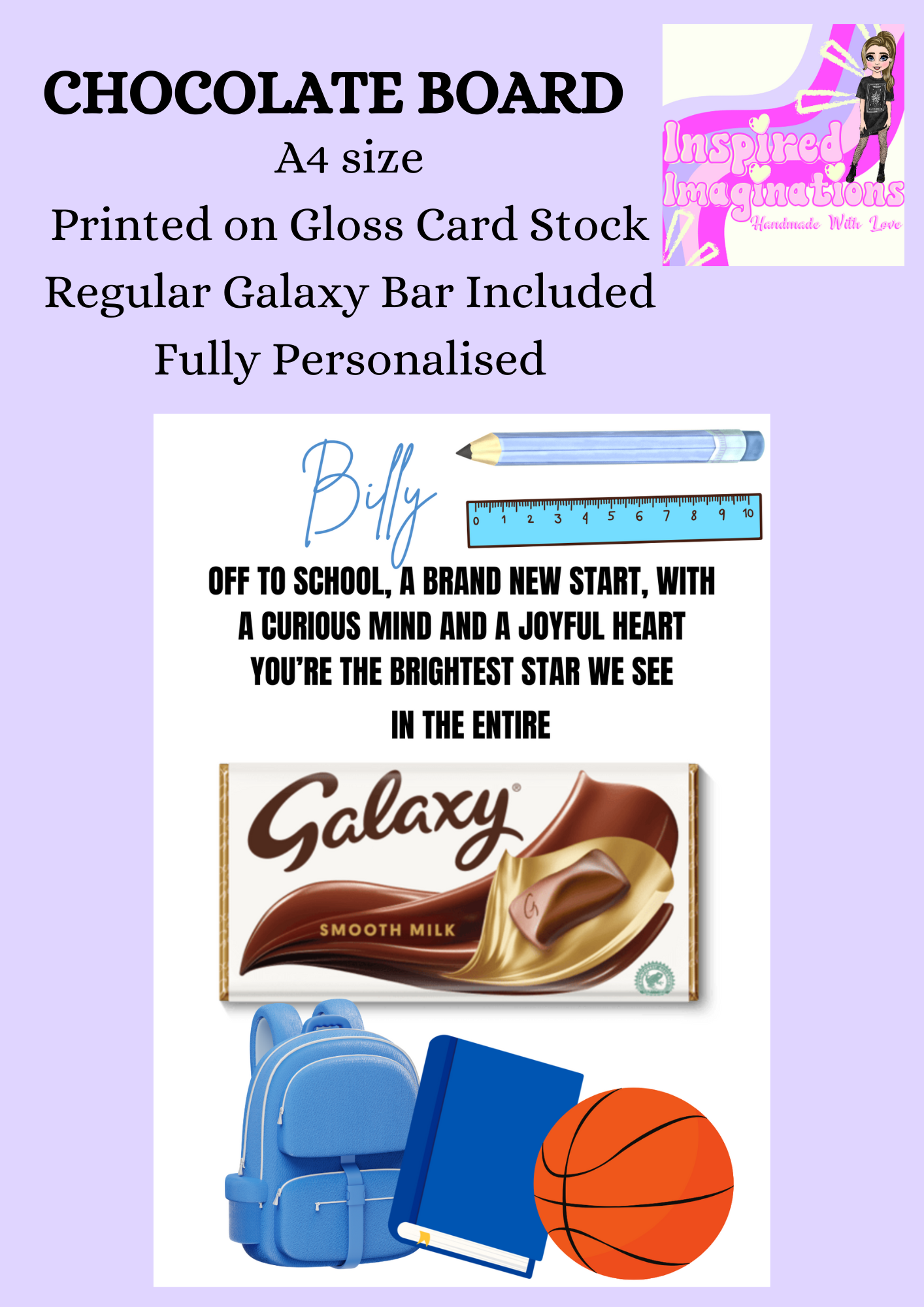 Back To School Boy Chocolate Board