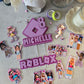 Personalised Gaming Avatar Cake Topper Set – Custom Name & Age Birthday Decorations – Pink Gamer Theme
