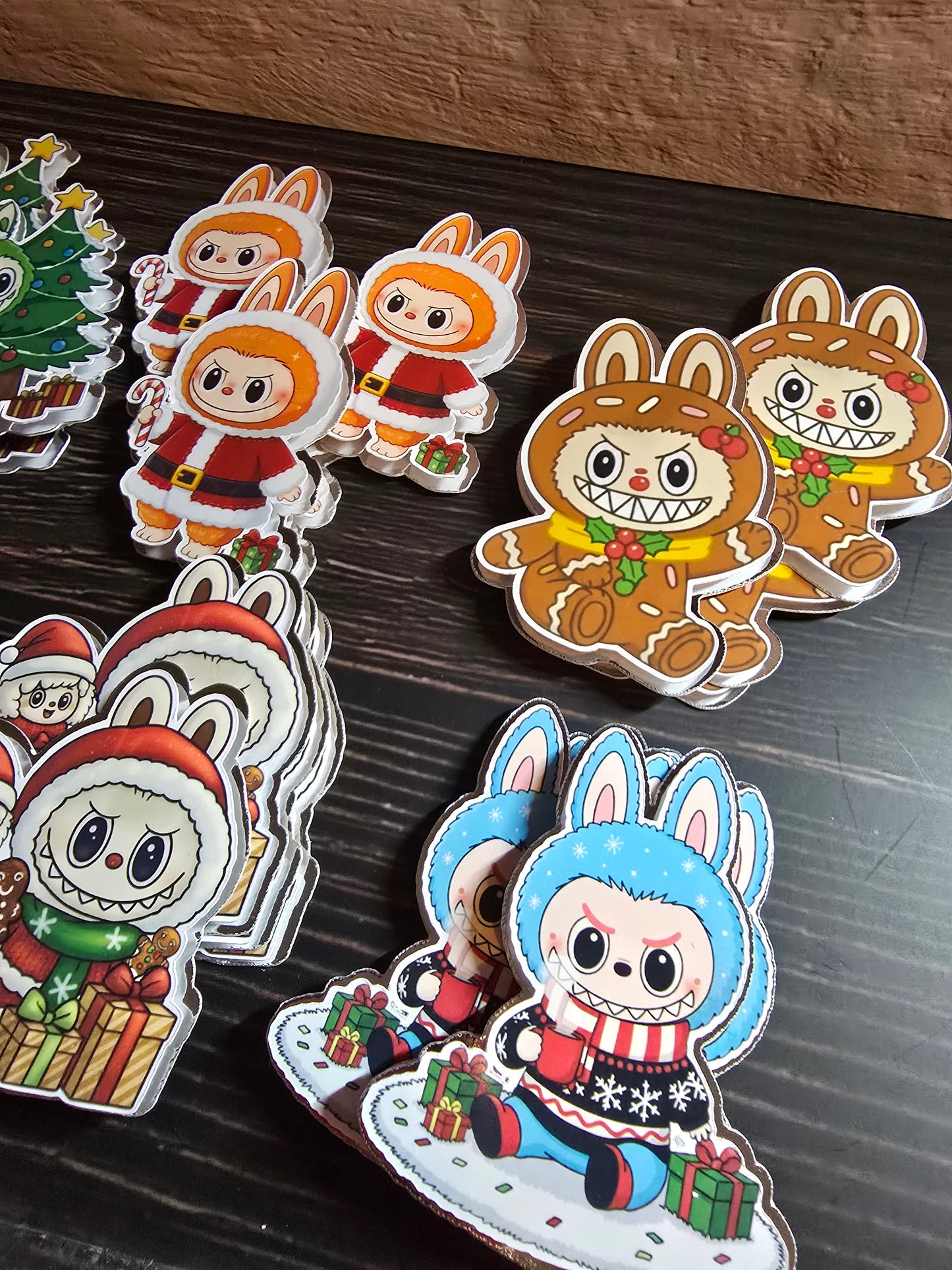 Christmas Labubu Cupcake Toppers