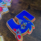 Personalised Speed Hero Cake Topper Set – Custom Name & Age Birthday Cake Decorations – Blue Speed Character Theme