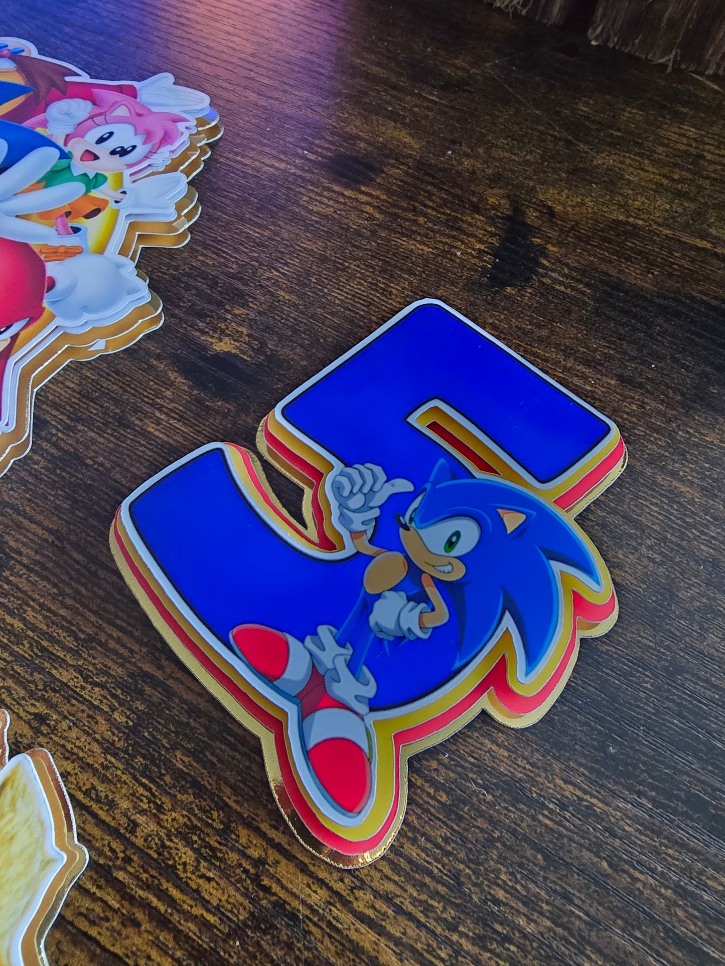 Personalised Speed Hero Cake Topper Set – Custom Name & Age Birthday Cake Decorations – Blue Speed Character Theme