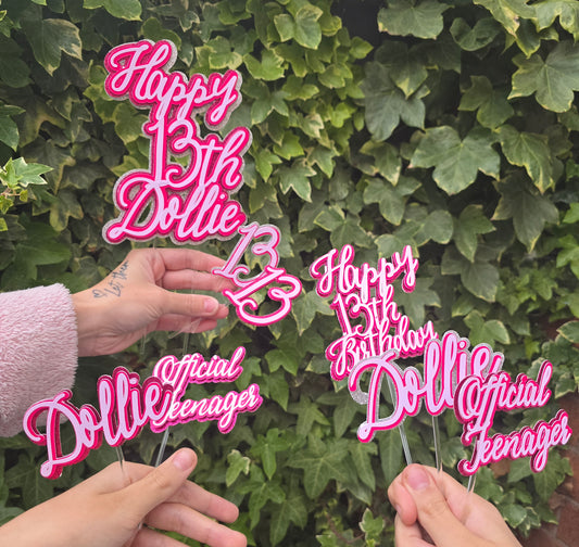 Happy 13th Cake Toppers Set