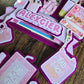 Pamper Party Cake Topper Set - Personalised Name & Age - Sleepover Birthday Cake Decorations