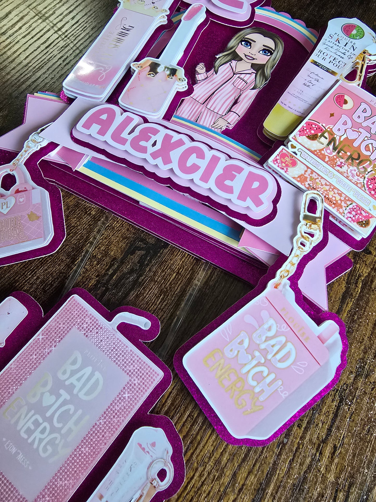 Pamper Party Cake Topper Set - Personalised Name & Age - Sleepover Birthday Cake Decorations