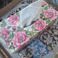 Pink Flowers Tissue Box