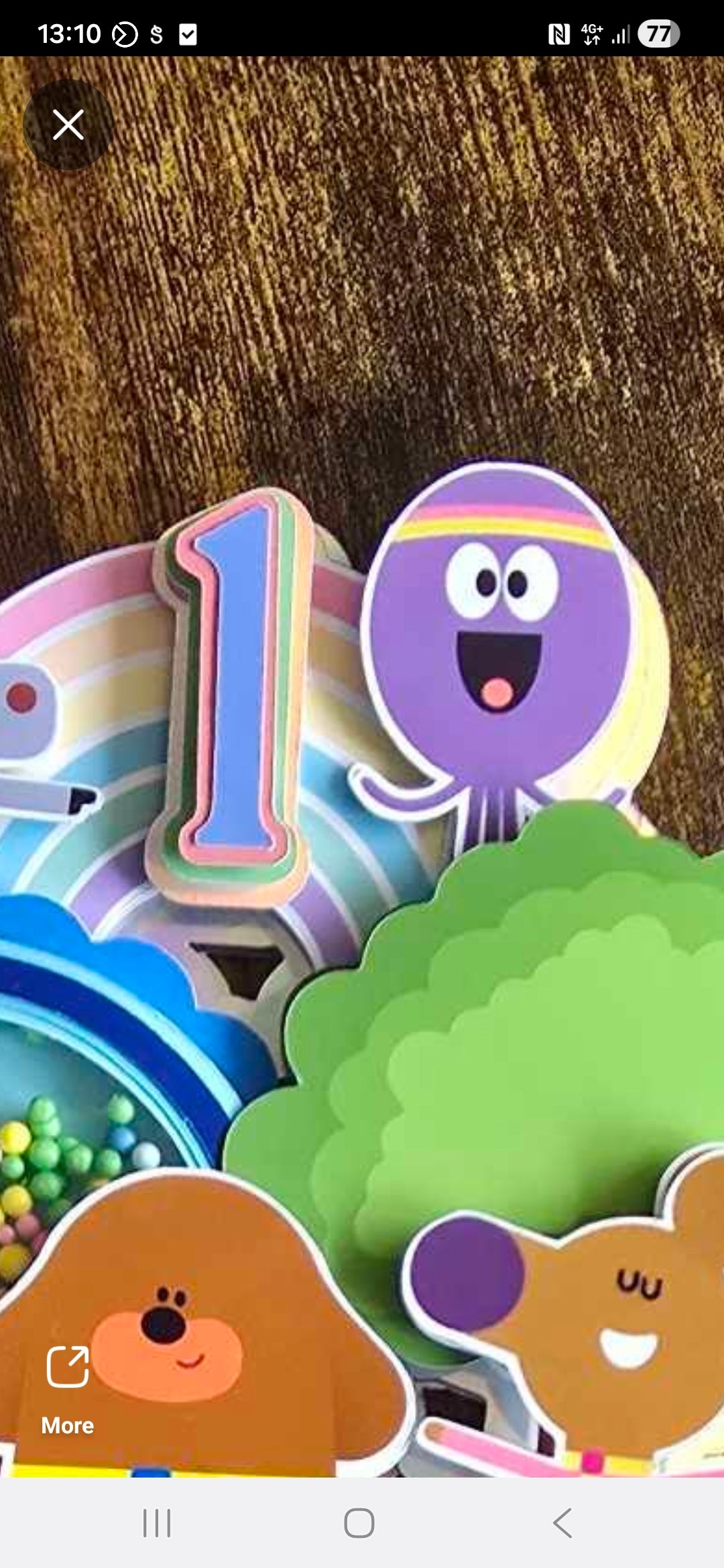Colourful Cartoon Animal Cake Topper Set - Personalised Name & Age - Kids First Birthday Cake Decorations