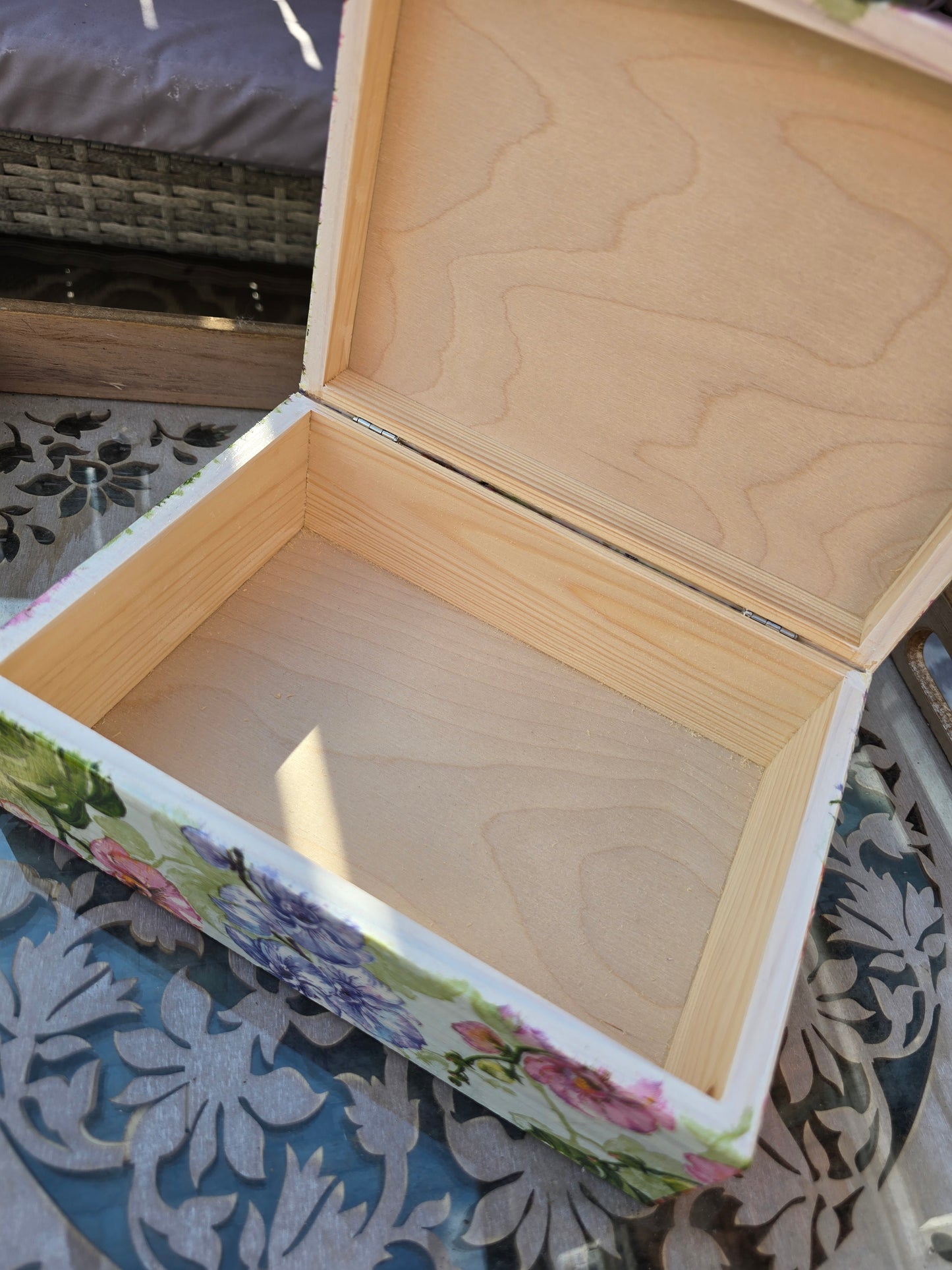 Flower Style Decoupage Box