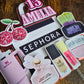 Glam Makeup Birthday Cake Topper - Personalised Name & Age - Beauty Theme Party Decoration