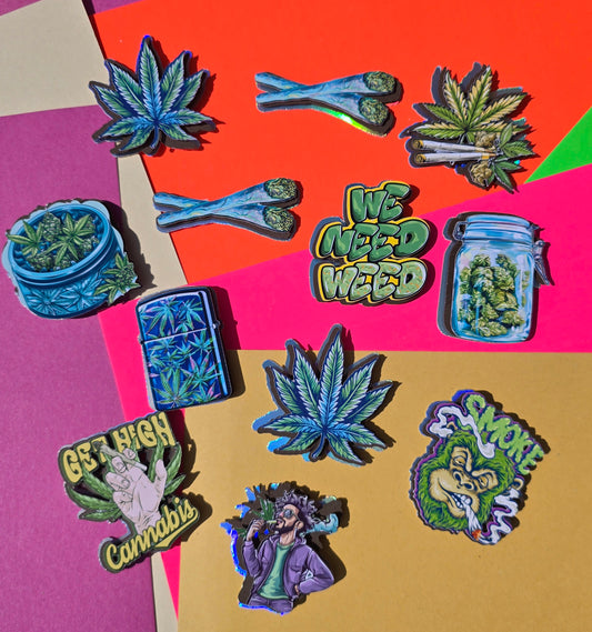 Weed Style 3 Cupcake Toppers