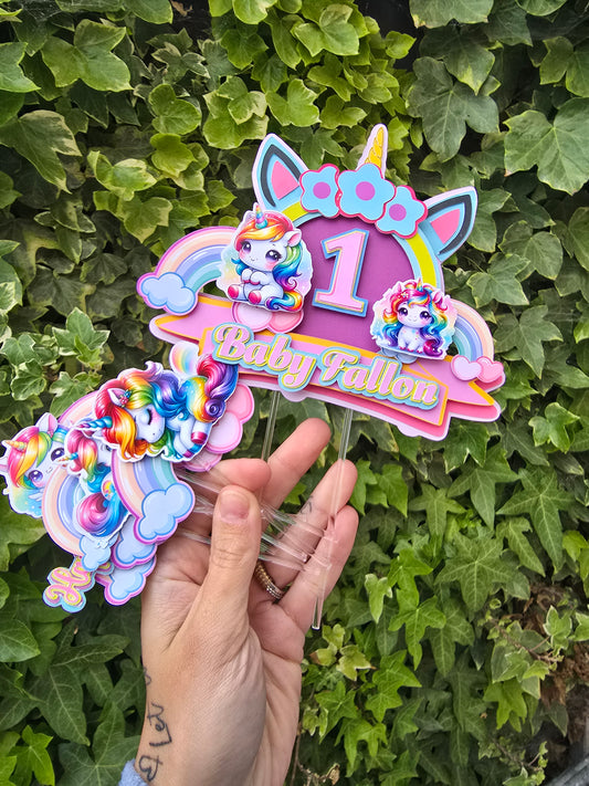 Unicorns Cake Toppers
