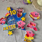 Personalised Pink Game Character Cake Topper Set – Custom Name & Age Birthday Cake Decorations – Star Gaming Theme