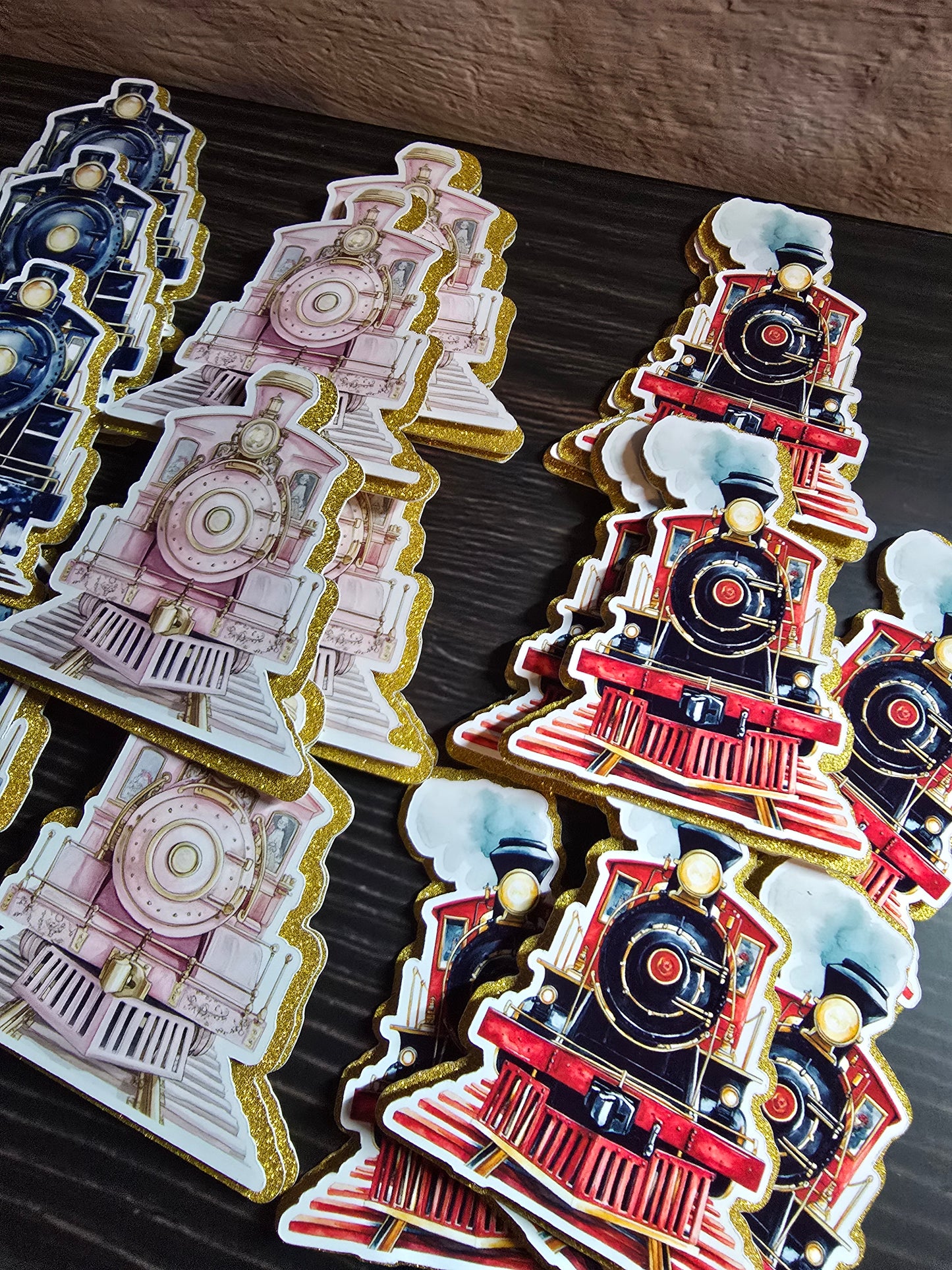 Train Express Cupcake Toppers