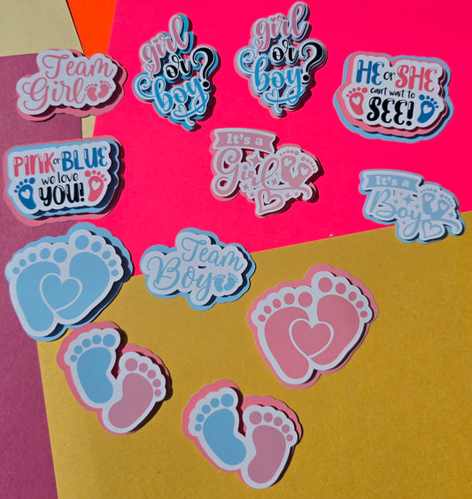 Gender Reveal Cupcake Toppers