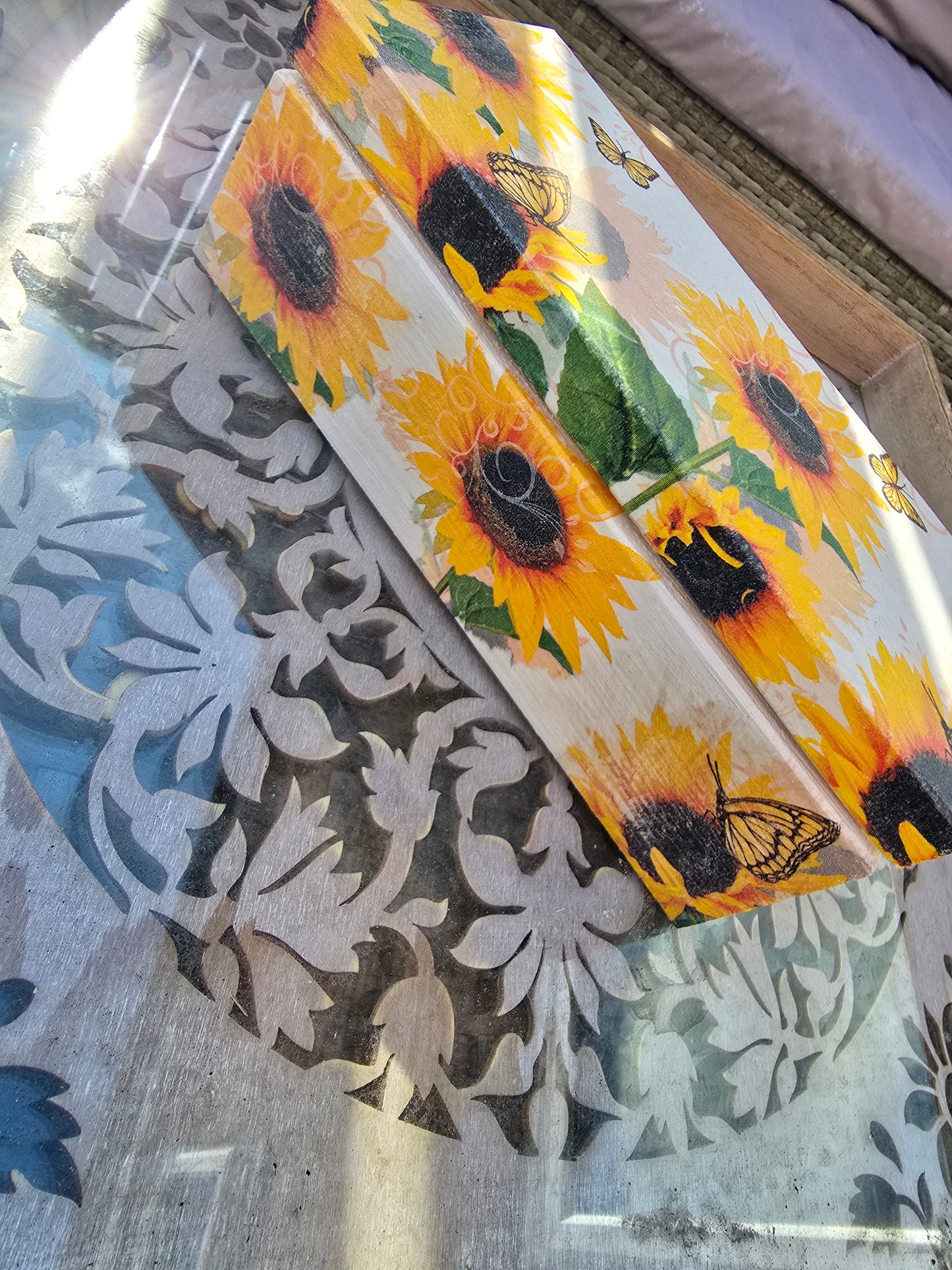 Sunflower Decoupage Box