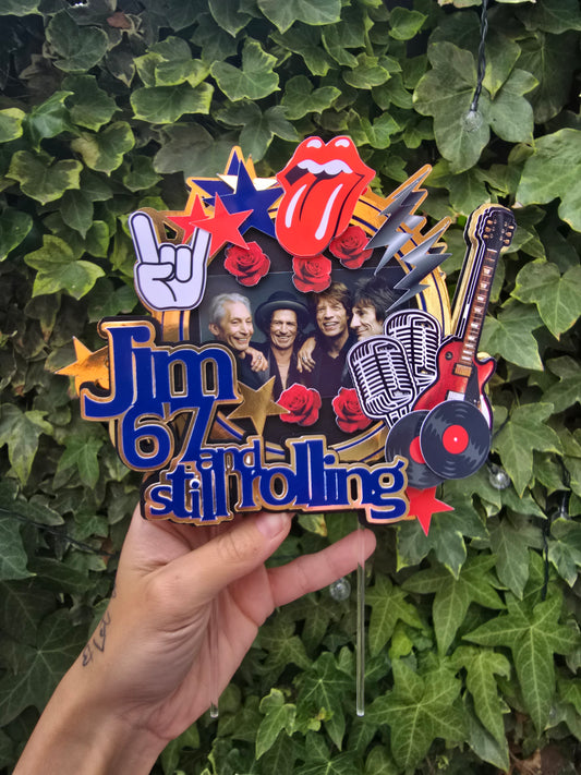 Rolling Stones Cake Topper