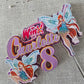 Personalised Fairy Birthday Cake Topper – Custom Name & Age Magical Fairy Party Decoration – Girls Birthday Cake Decor