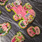 Pink Edgy Birthday Cake Topper Set - Personalised Name - Fun Adult Party Decorations